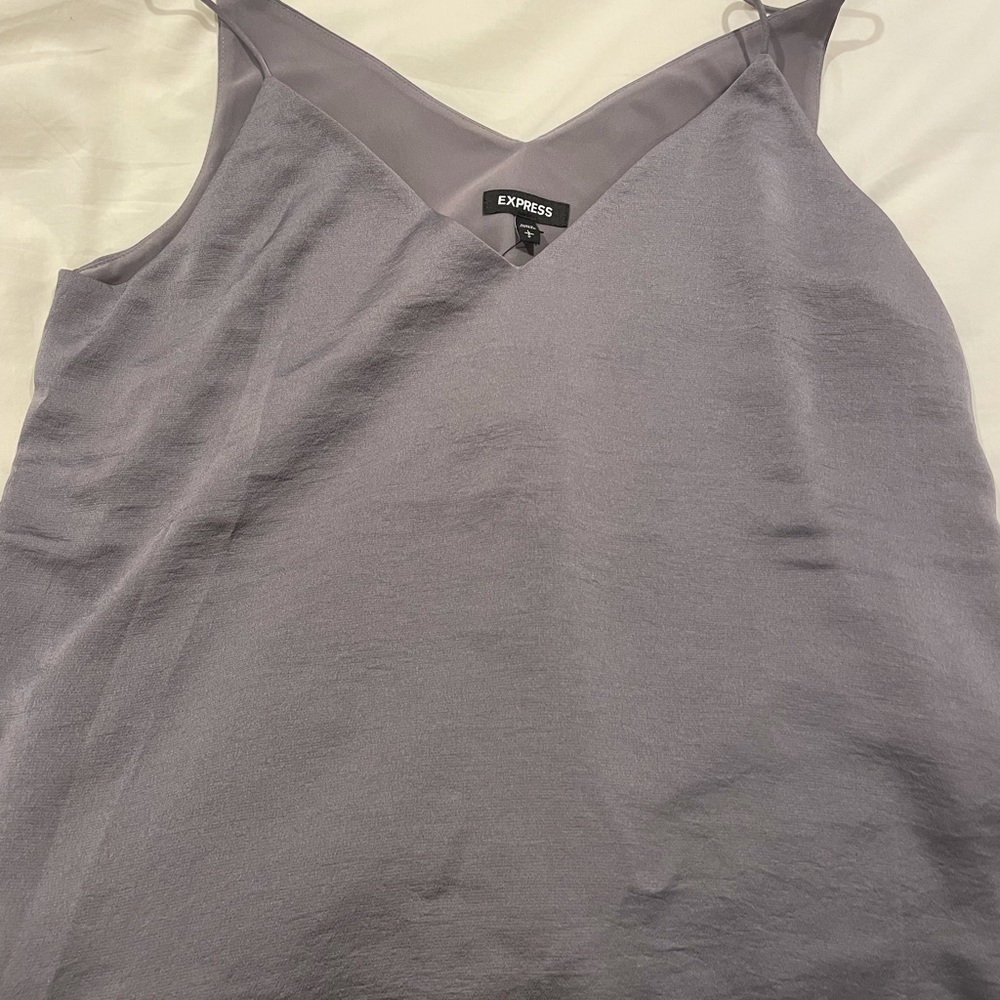 Express silver tank never worn size large